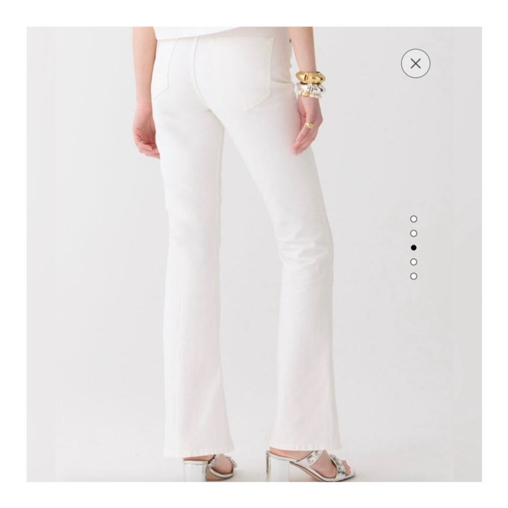 J. Crew White Skinny Flare Jeans Women's Size 28 Modern Flare Denim Pants - Picture 2 of 7